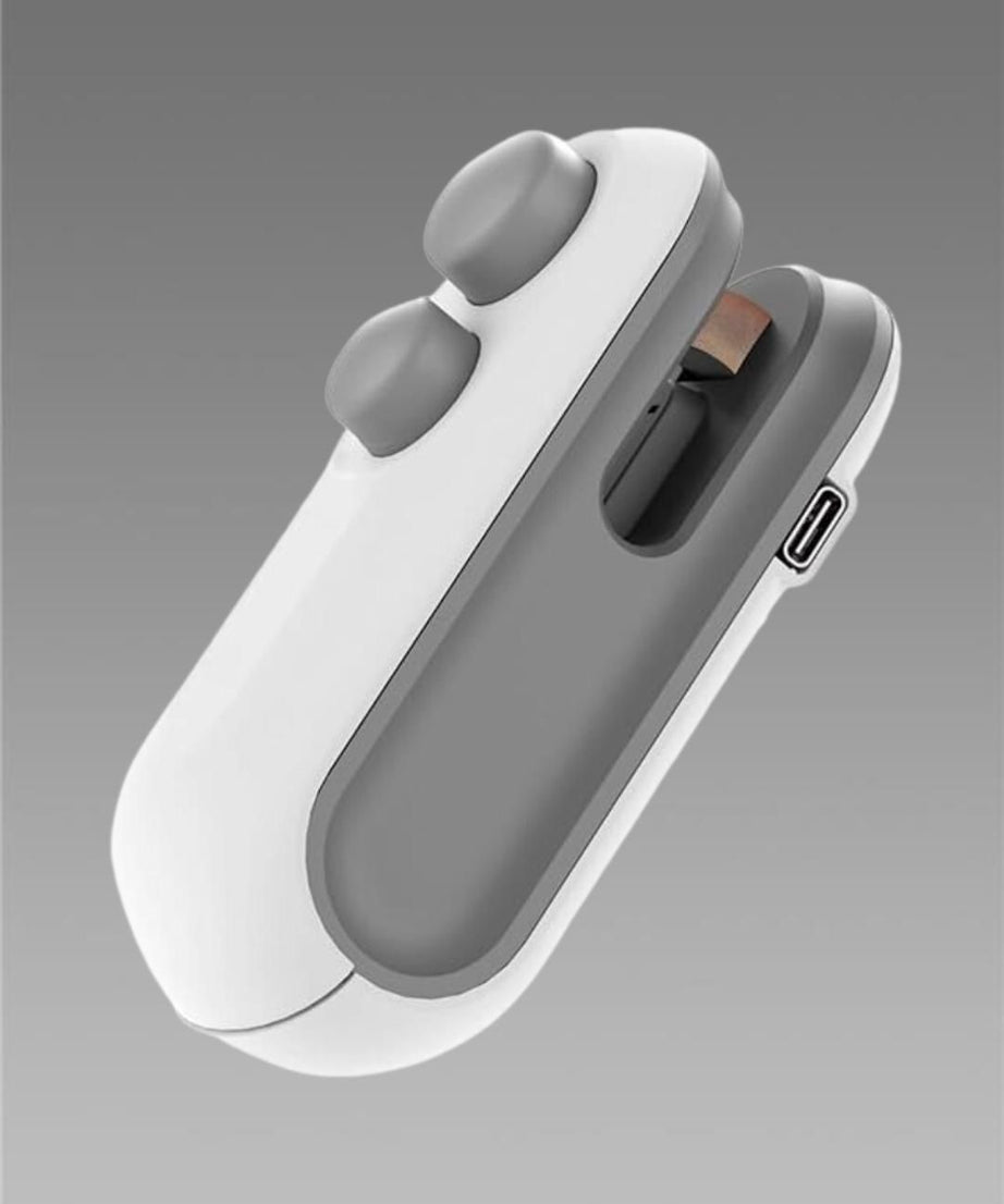 Portable Mini Sealing Machine 2 in 1 USB Rechargeable Magnetic Bag Sealer Heat Seal with Cutter