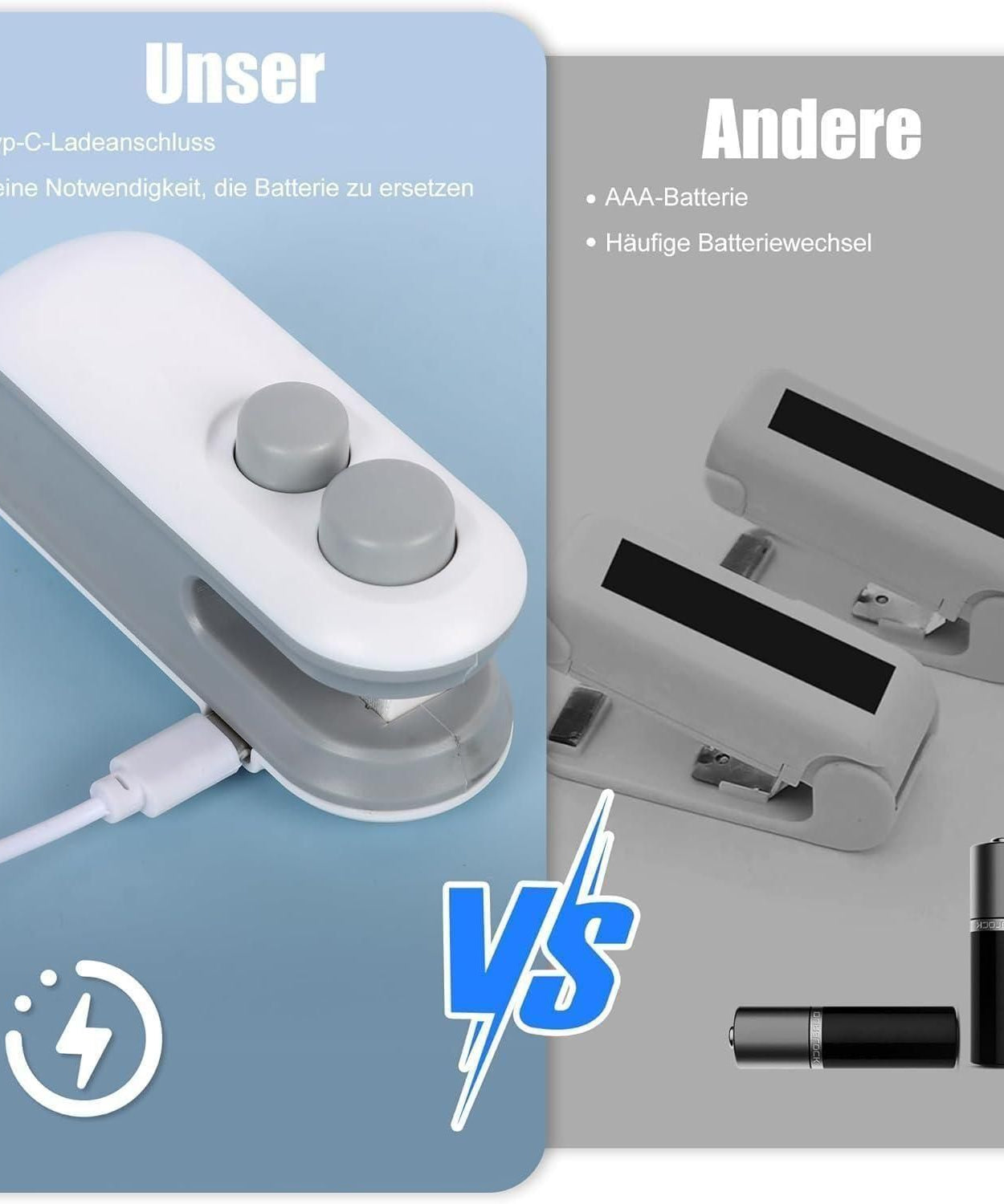 Portable Mini Sealing Machine 2 in 1 USB Rechargeable Magnetic Bag Sealer Heat Seal with Cutter