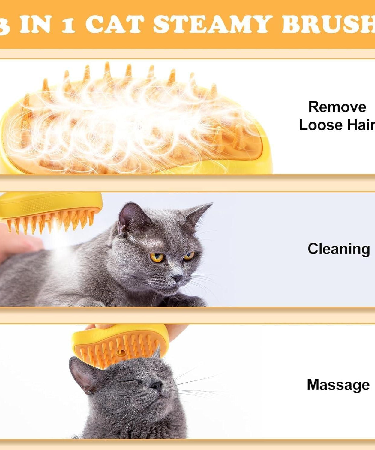 Steaming Pet Hairbrush